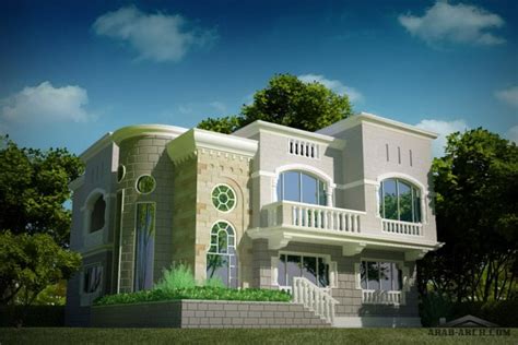 residential villas front arab arch