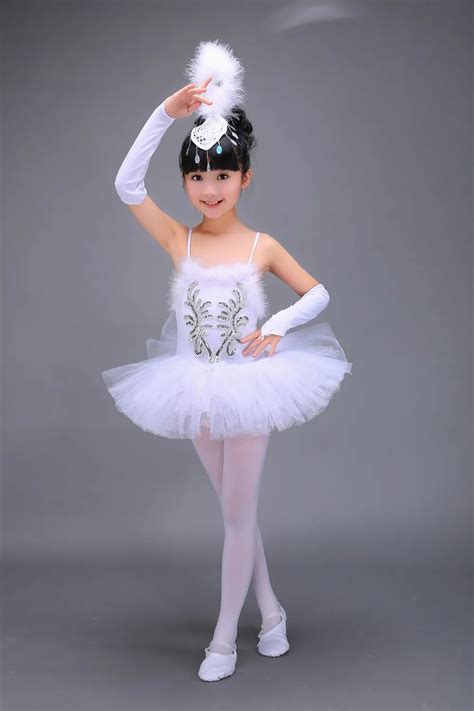 child white swan lake ballet costume girl dance dresses ballerina dress kids ballet dress
