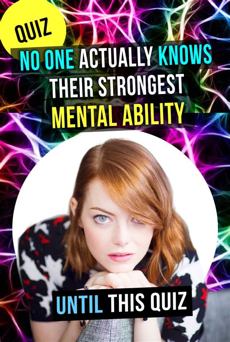 quiz no one actually knows their strongest mental ability until this