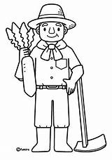 Farmer Coloring Pages Para sketch template