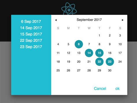 react multiple datepicker component reactscript