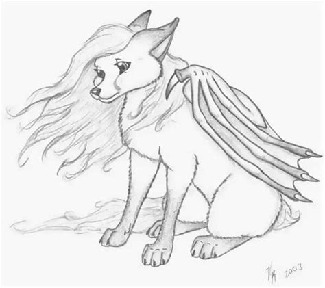 wolf  wings coloring pages coloring home