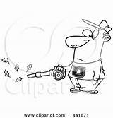 Blower Leaf Cartoon Using Man Toonaday Outline Clipart Royalty Illustration Blowers Rf Clip 2021 Poster Print Clipground sketch template