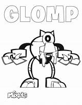 Coloring Mixels Glomp Mixel Pages Series sketch template