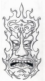Tiki Coloring Pages Mask Printable Drawing Template Totem God Getdrawings Pole Getcolorings Library Clipart Illustration Comments sketch template