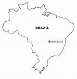 Brazil Map Coloring Color Pages Brasile Maps sketch template