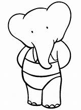 Babar Coloring Pages Elephant Color Cartoon Character Elefante Kids Printable Disney Print Sheets Krafty Kidz Center Book Choose Board Kid sketch template