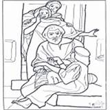 Coloring Pages Bible Jairus Testament Daughter Category sketch template