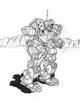 Robots Mech Mechwarrior Mecha Episode sketch template