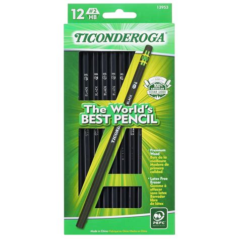 ticonderoga number  soft pencils wood cased graphite black pencil