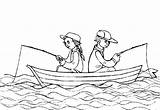 Fathers Getdrawings Canoe Coloring sketch template