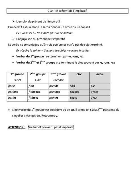 le present de limperatif teaching french teaching education