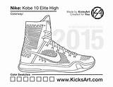 Kobe Kicksart Low sketch template