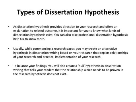 dissertation hypothesis writing   uk experts