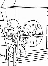 Clock Tower Builder Maintenance Doing Coloring Pages Bob Netart sketch template