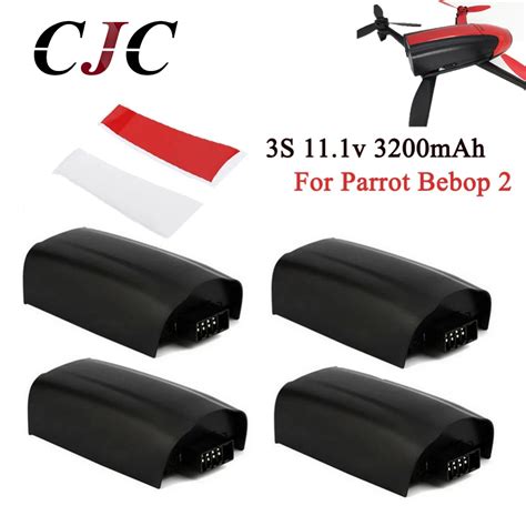 pcs high capacity replacement battery  parrot bebop  drone mah  lipo upgrade