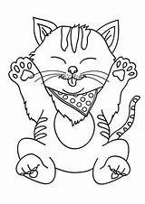 Coloring Pages Funny Cat sketch template
