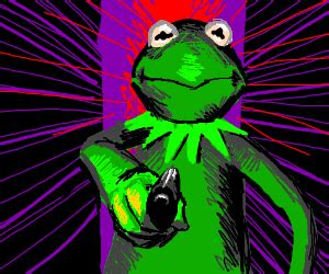 kermit  frog   gun drawception