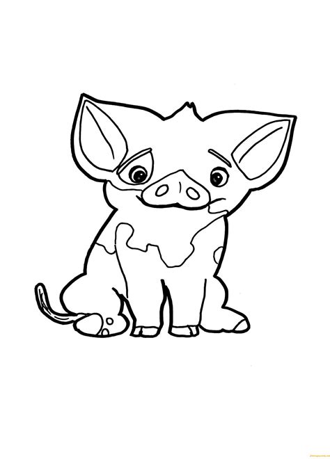 pua pig  moana coloring page  coloring pages