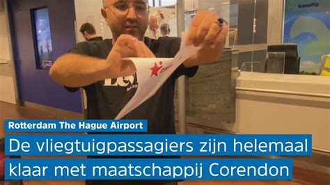 nooit meer corendon  woedende mensen gestrand op rotterdam airport youtube