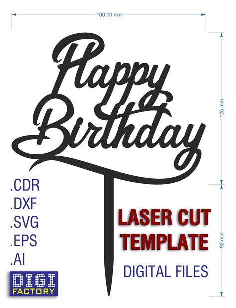 happy birthday topper template
