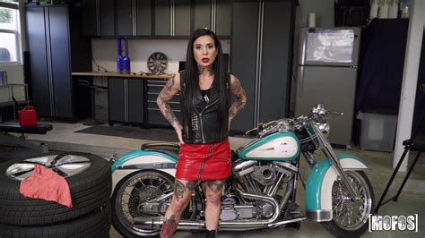 joanna angel gets fucked by a biker in the garage photos