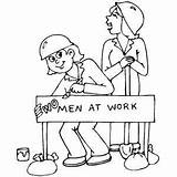 Work Coloring Woman Pages Construction Printable Color Getdrawings Getcolorings sketch template