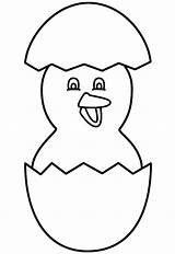 Chick Egg Coloring Hatching Pages Broken Easter Chicks Outline Drawing Color Hello Print Printable Colouring Template Kids Tocolor Leg Getdrawings sketch template