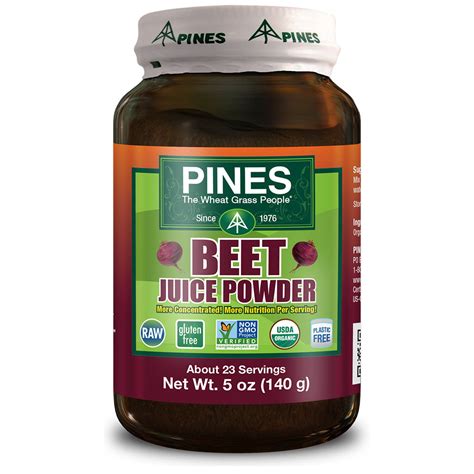 beet juice powder  oz pines wheatgrass