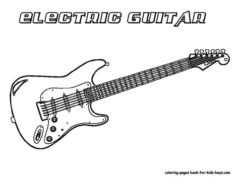 guitar coloring pages    print
