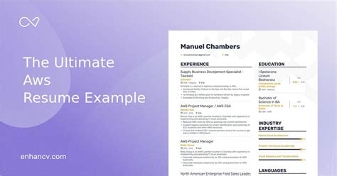 top aws resume examples samples   enhancvcom