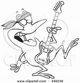 Guitarist Frog Dancing Toonaday Royalty Outline Illustration Cartoon Rf Clip 2021 sketch template