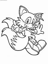 Sonic Tails Coloring Colorator Getcolorings sketch template