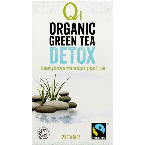 qi wellness organic detox green tea bags pk  woolworths