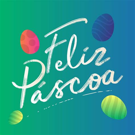 happy easter text lettering  spanish language eggs element