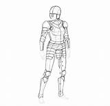 Armor Female Draw Warrior Realistic Leather Sketch Template Step Shoulder Basic Neck sketch template