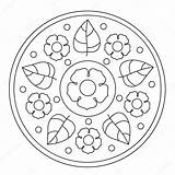 Mandala Bloemen sketch template