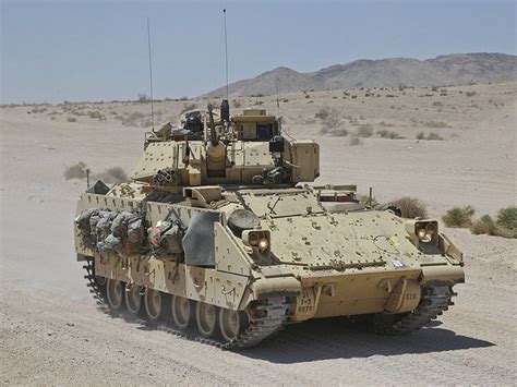 afv bradley fighting vehicle during decisive action rotation at the national training center on
