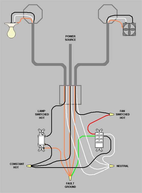 bathroom fan timer switch wiring diagram combo switch fan light    gang timer switch