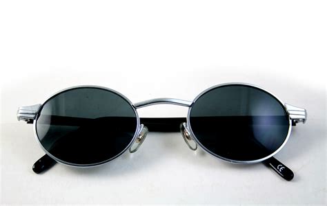 Men S Round Oval Silver Metal Sunglasses Hi Tek Hi Tek Webstore
