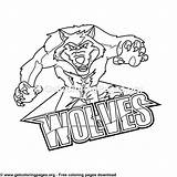 Wolves Mascot Getcoloringpages sketch template