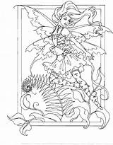 Coloring Pages Mermaid Amy Brown Fairy Book Adult sketch template
