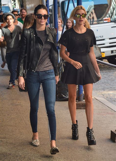 kendall jenner and hailey baldwin out and about in new york hawtcelebs