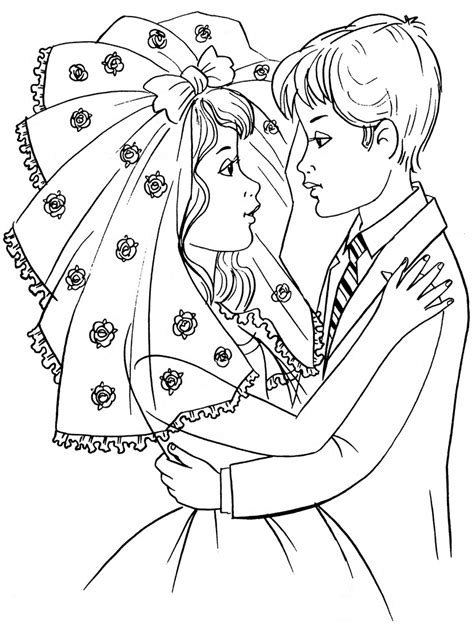 basemenstamper bride  groom coloring pages