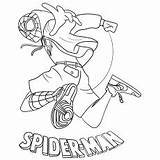 Spiderman Spider Coloring Pages Verse Into Morales Miles Movie Man Printable Color Toddler Wonderful Will Marvel Ghost Kid Spidey Kicking sketch template