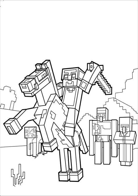 minecraft  minecraft coloring pages horse coloring pages coloring