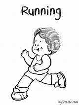 Running Coloring Pages Kids Kid Run Color Boy Printable Children Race Fast Getcoloringpages Getcolorings Girl Colorings sketch template