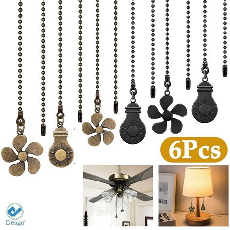 buy deago pcs   ceiling fan pull chain extender pull chains extension fan pull chain
