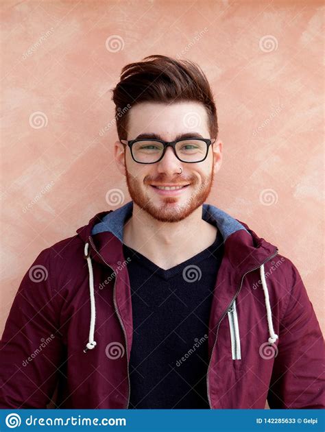 Cool Handsome Guy With Glasses Stock Image Image Of