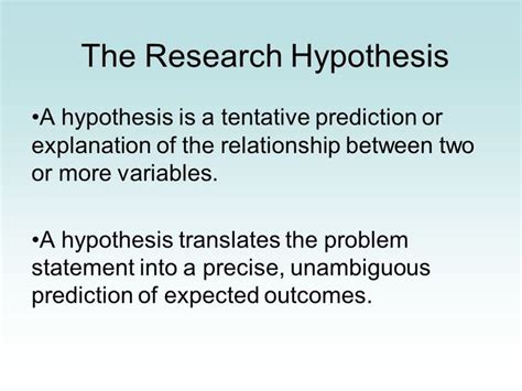 research hypothesis statement google search   problem